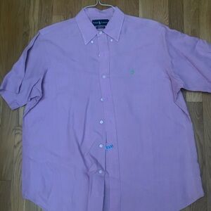 Ralph Lauren Men's Light Purple Button Down Shirt - large
